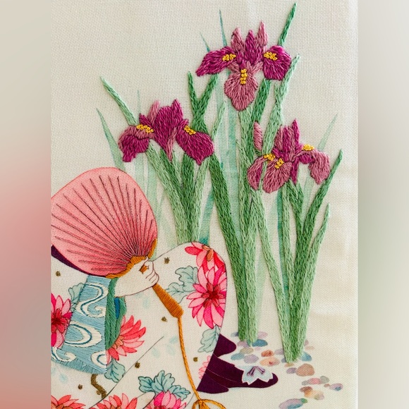 Large Vintage Wall Art Graceful Geishas by Gloria Eriksen - Picture 4 of 12